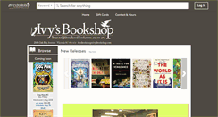 Desktop Screenshot of ivysbookshop.com