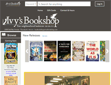 Tablet Screenshot of ivysbookshop.com